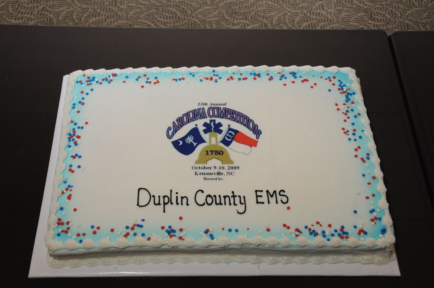 The banquet cake for the 13th annual Carolina Competition, October 9–10, 2009, Kenansville